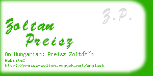 zoltan preisz business card